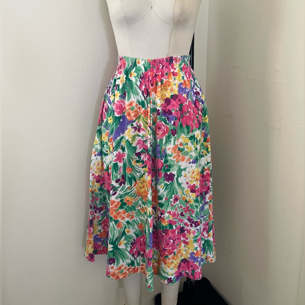Vintage Peter Popovitch Floral Women's Skirt sm small NWOT